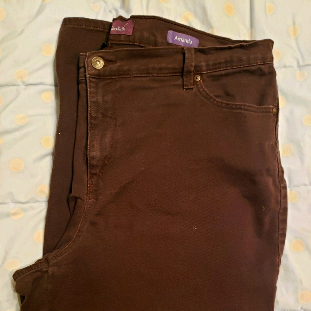 plus womens gloria vanderbilt amanda inseam 28.75"